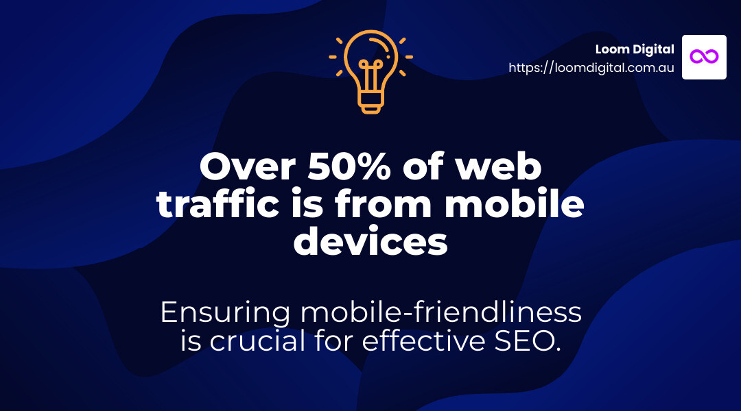 Mobile traffic stat - custom website design and seo infographic simple-stat-landscape-lightbulb